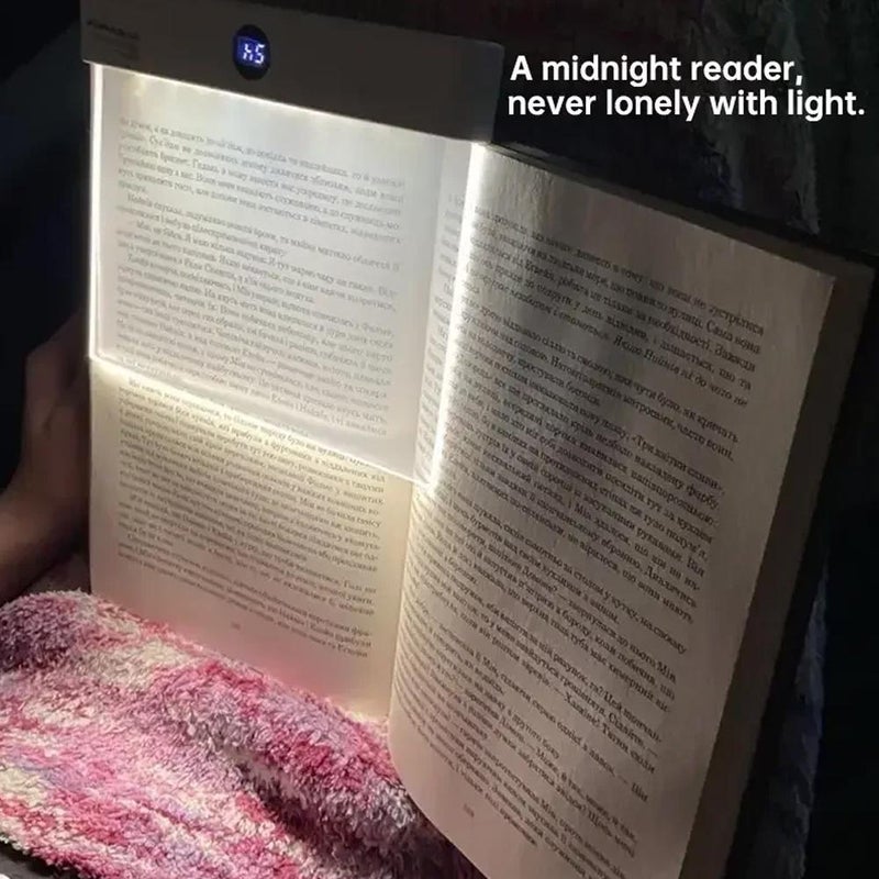 Flat Book Light, Rechargeable Clear LED Flat Book Lights with 3 Colors & Timer for Reading in Bed at Night, Eye Protection Panel Plate Lamp Gifts for Book Lover Night Reading - Image 4